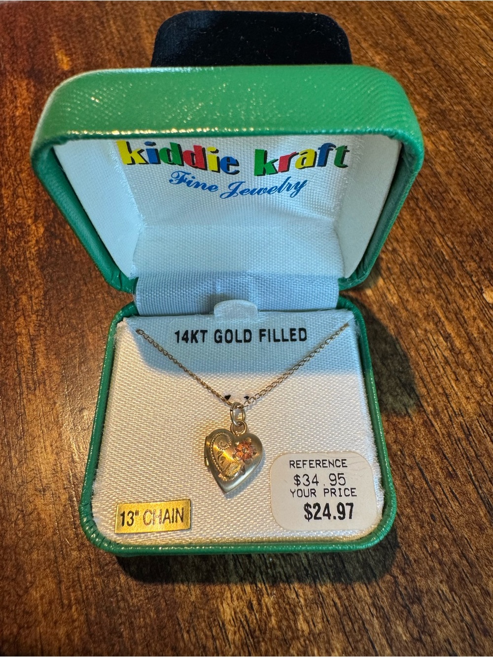 14KT Gold Filled Heart Pendant Necklace - Gold